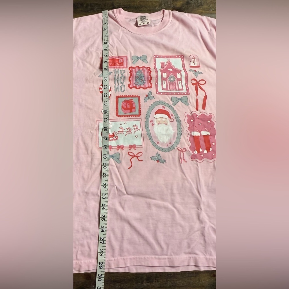 Comfort Colors Light Pink coquette Holiday Collage Graphic Tee - Picture 6 of 6